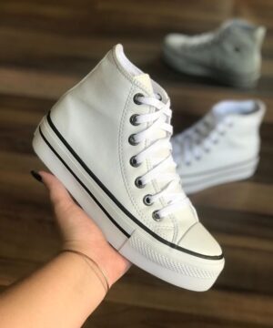 Converse All Star Plataforma Couro Premium
