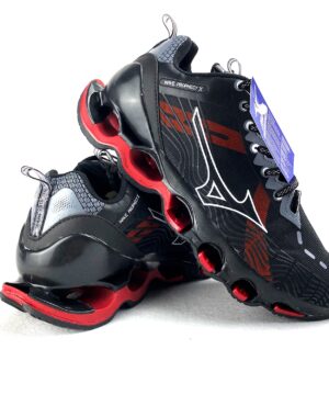 Tenis Mizuno Wave Prophecy X PretoVermelho Premium Masculino 3