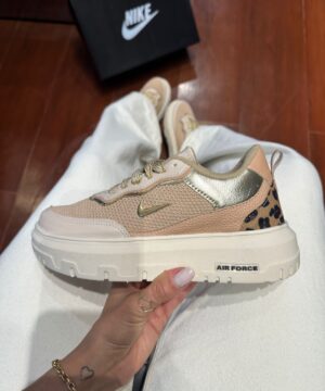 Tênis Nike Air Force Nude Onça Premium Feminino