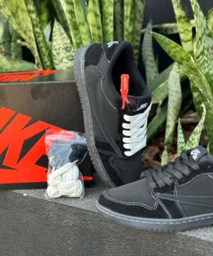 Tenis Nike Air Jordan 1 Low Travis Scott Black Phanton Premium 1