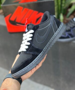 Tenis Nike Air Jordan 1 Low Travis Scott Black Phanton Premium 2