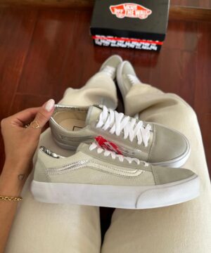 Tênis Vans Old Skool Cinza Prata Feminino