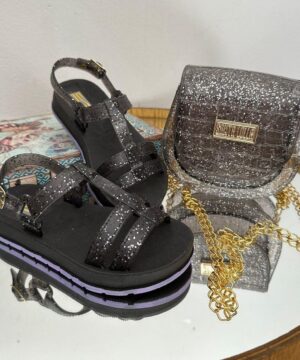 Papete Santa Lolla Glitter e Bolsinha Infantil 2