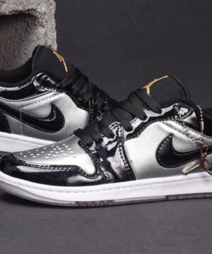 Tenis Jordan Preto Verniz Bronze Metalico Premium Feminino 5