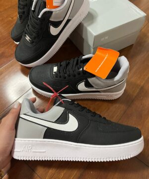 Tenis Nike Air Force Branco Azul Premium Masculino 4