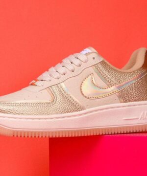 Tênis Nike Air Force Gold Metalizado Premium Feminino