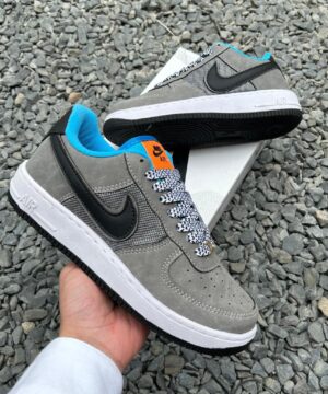 Tênis Nike Air Force Grafite Nylon Grade Fechada