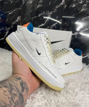 Tênis Nike Air Force Level Forro Azul Grade Fechada