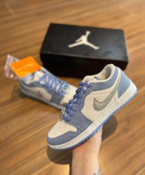 Tênis Nike Jordan Glitter Azul Premium Feminino