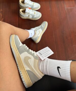 Tenis Nike Jordan Low Cinza Bege Premium Feminino 4