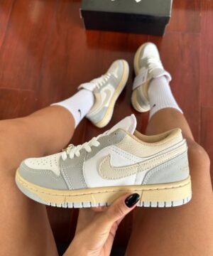 Tenis Nike Jordan Low Cinza Bege Premium Feminino 5