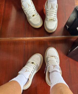 Tenis Nike Jordan Low Cinza Bege Premium Feminino 7