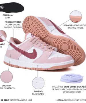 Tenis Nike SB Dunk Rosa Grade Fechada 1