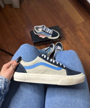 Tenis Vans Marinho Azul Bebe Cinza Feminino 1