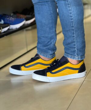 Tênis Vans Old Skool Preto Mostarda Masculino