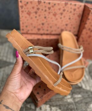 Sandalia Palete Strass Feminina 7