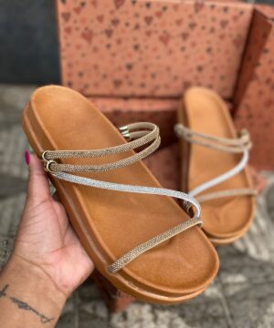 Sandalia Palete Strass Feminina 8