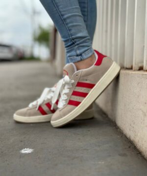 Tenis Adidas Campus Vermelho Premium Feminino 1