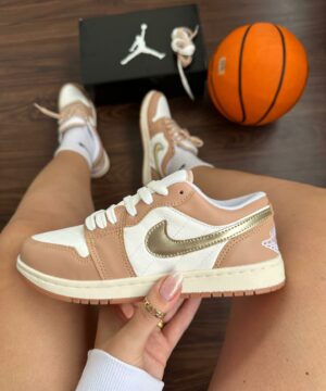 Tênis Jordan Low Branco Nude Premium Feminino