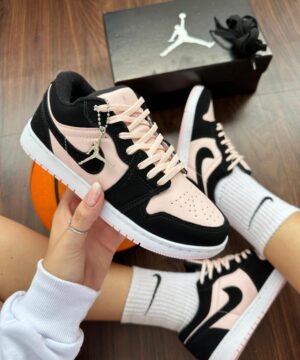 Tênis Jordan Low Pro Preto Rosa Premium Feminino