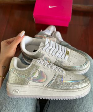 Tenis Nike Air Force Prata Off White Premium Feminino 2 scaled
