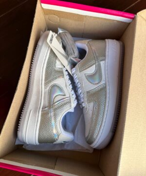 Tenis Nike Air Force Prata Off White Premium Feminino 5