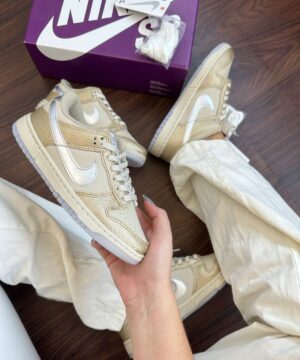 Tenis Nike SB Dunk Ouro Light Prata Premium Feminino 3