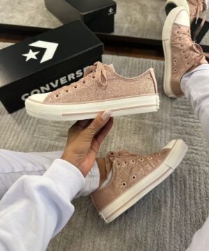 Tenis All Star Linha Luxo Brilho Feminino 4