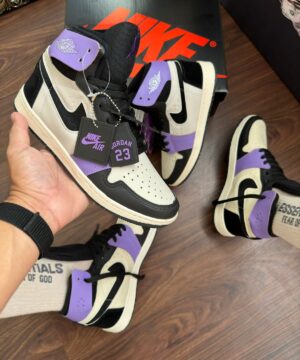 Tenis Nike Jordan 1 Zoom Preto Bege Uva 5