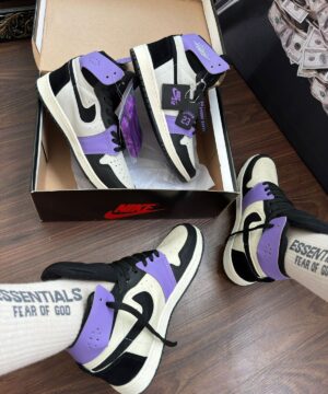 Tenis Nike Jordan 1 Zoom Preto Bege Uva 7