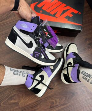 Tenis Nike Jordan 1 Zoom Preto Bege Uva 9