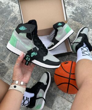 Tenis Nike Jordan 1 Zoom Preto Cinza Menta 1