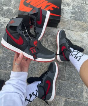 Tenis Nike Jordan 1 Zoom Preto Grafite Vermelho 1