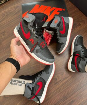 Tenis Nike Jordan 1 Zoom Preto Grafite Vermelho 4