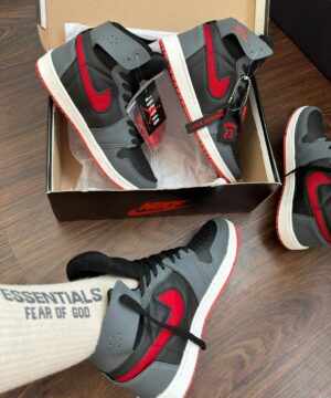 Tenis Nike Jordan 1 Zoom Preto Grafite Vermelho 6