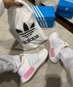 Tenis Adidas NMD Branco Rosa Feminino 1