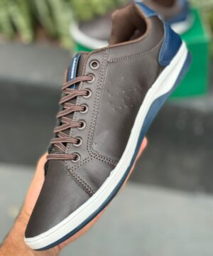 Tenis Lacoste Esporte Jaguar Marrom Azul Premium Masculino 1