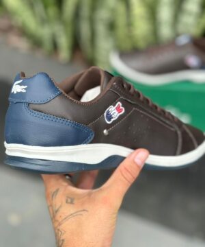 Tenis Lacoste Esporte Jaguar Marrom Azul Premium Masculino 2