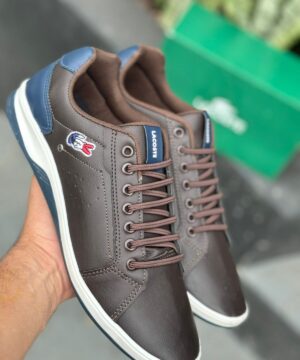 Tenis Lacoste Esporte Jaguar Marrom Azul Premium Masculino 3