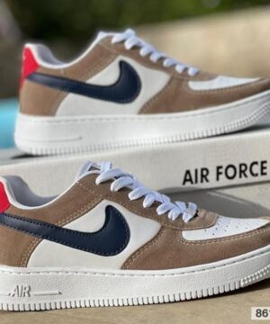 Tênis Nike Air Force Marrom Branco Masculino