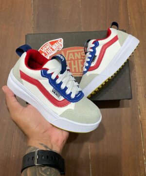 Tênis Vans Ultrarange Infantil Vermelho Branco Azul