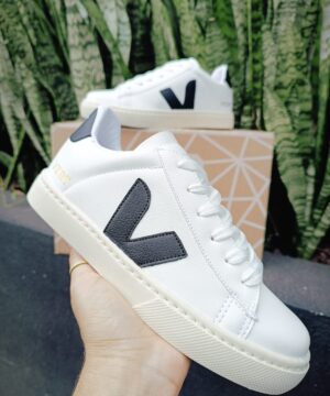 Tênis Vert Branco Preto Premium Feminino