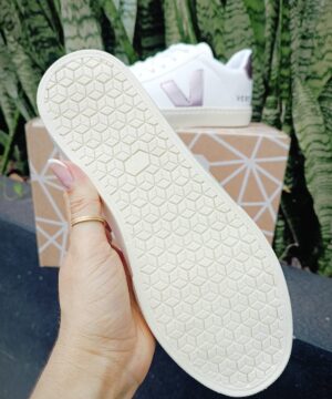 Tenis Vert Branco Rosa Metal Premium Feminino 4