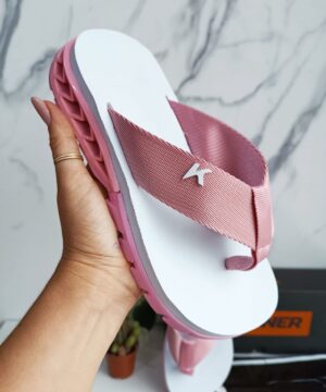 Chinelo Kenner Branco Rosa Feminino