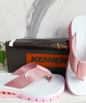 Chinelo Kenner Branco Rosa Feminino 5