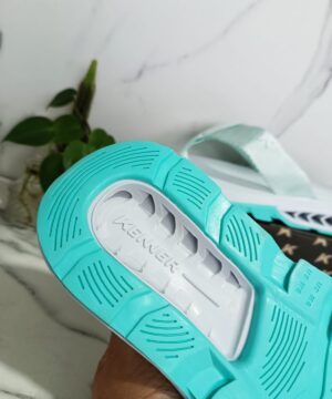 Chinelo Kenner Feminina Branco Ciano 2