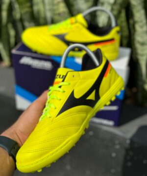 Chuteira Society Mizuno Amarela Premium Masculino 3