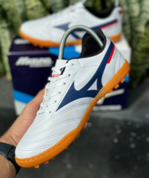Chuteira Society Mizuno Branca Premium Masculino 2