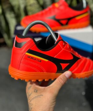 Chuteira Society Mizuno Vermelha Premium Masculino 7