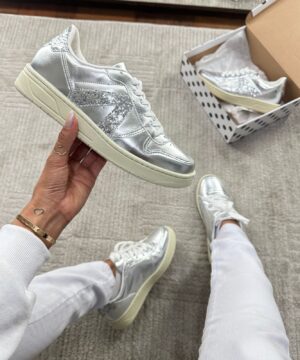 Sapatenis Schutz Casual Feminino Premium Prata 1